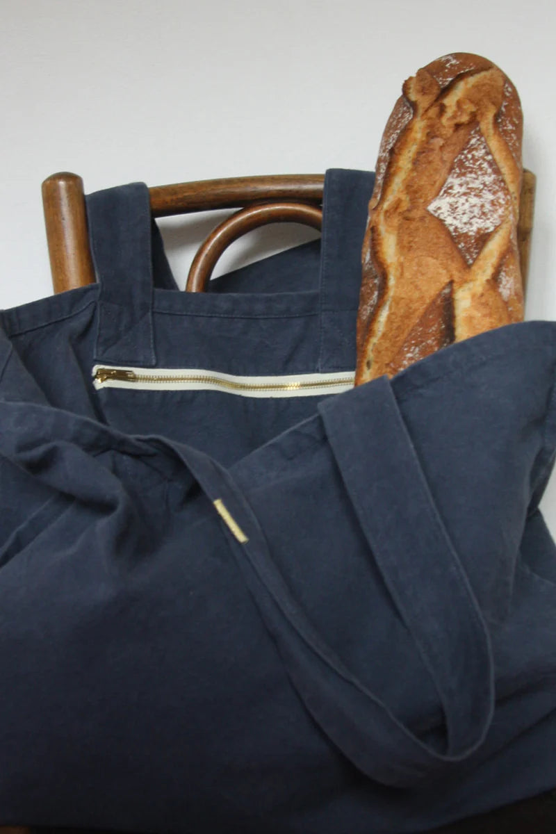 Grand Cabas Coton Bio Bleu Orage