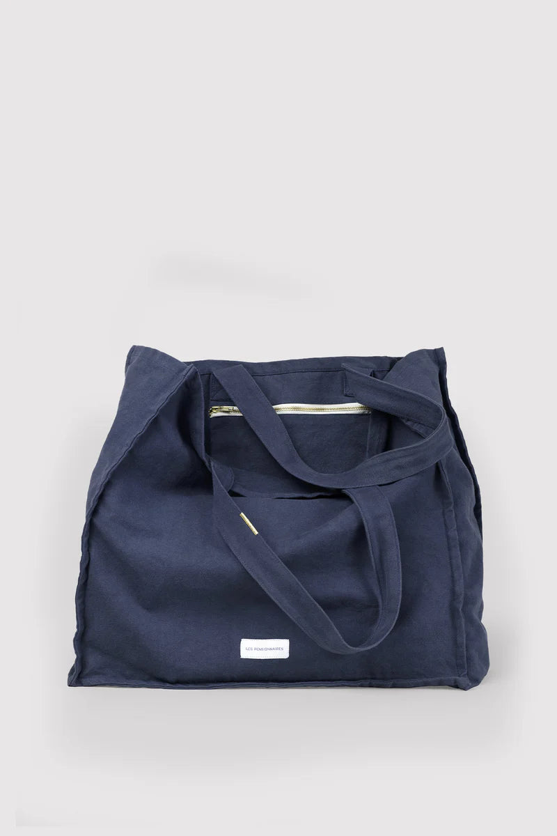 Grand Cabas Coton Bio Bleu Orage