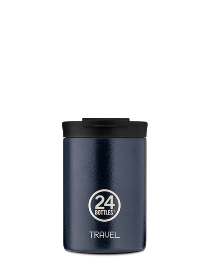 Mug Isotherme deep blue de la marque italienne 24 Bottles en acier inoxydable -  350ml
