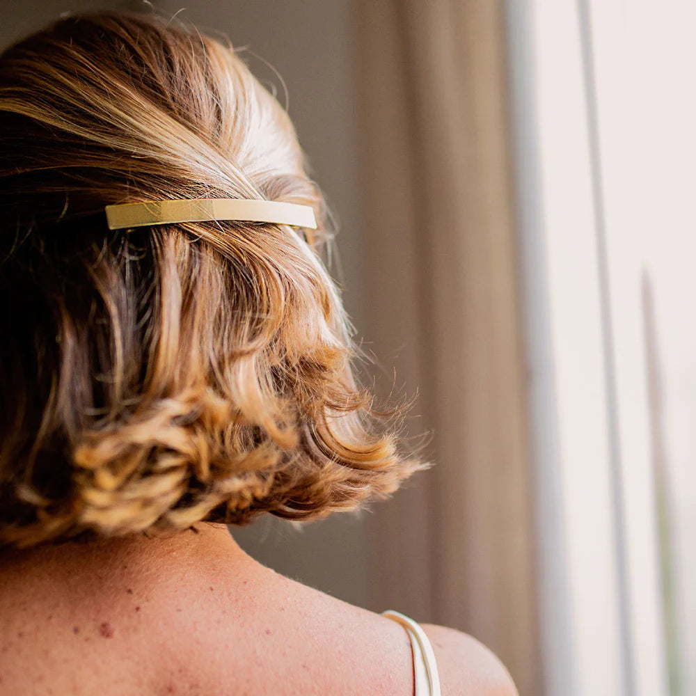 Barrette Longue Dorée