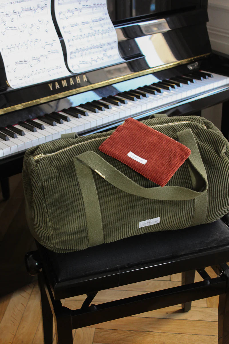 Petite Pochette Velours Côtelé - Rouille