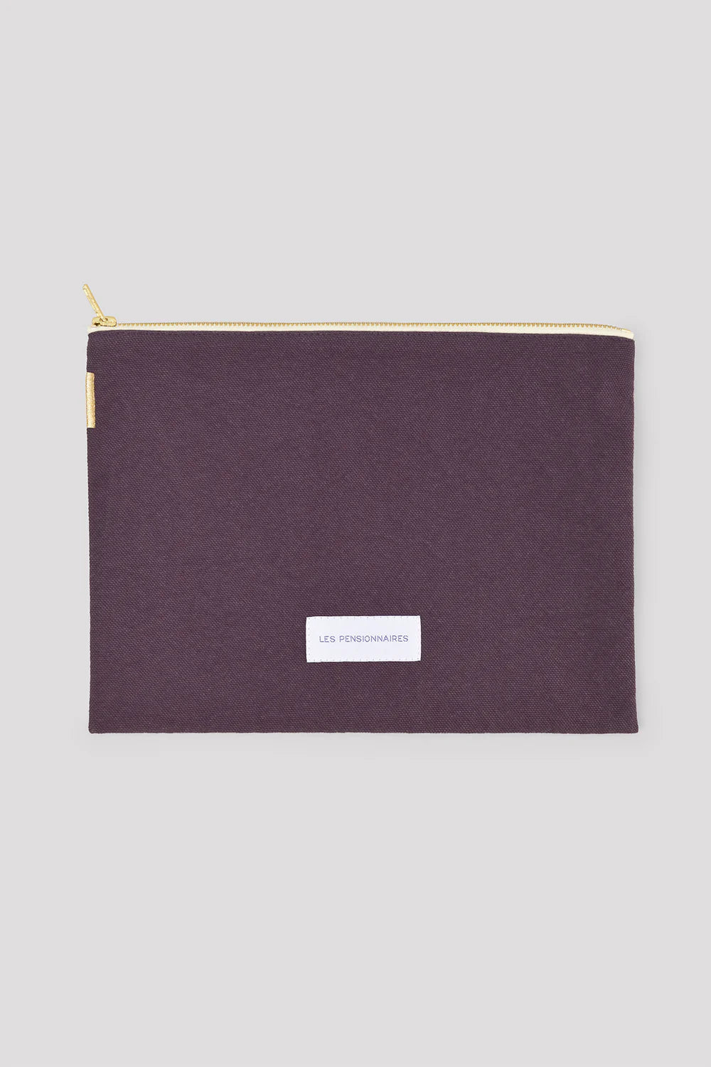 Grande Pochette en Coton Bio - Violet Aubergine