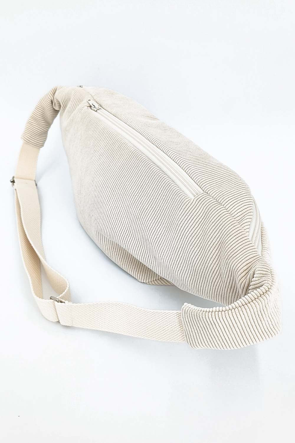 Banane en Velours Côtelé Ecru XL