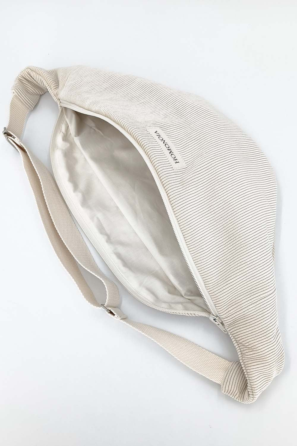 Banane en Velours Côtelé Ecru XL