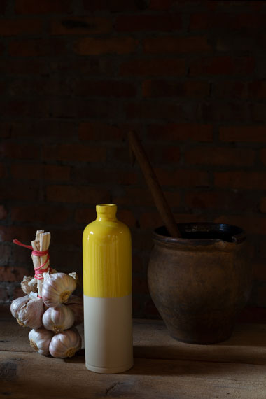 Cruchon à Huile en Grès Mimosa et Naturel 0,6 L