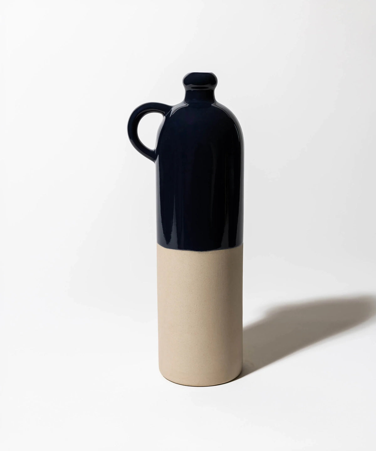 Grand Cruchon à Anse en Grès - Encre Bleu Nuit et Naturel - 1 L