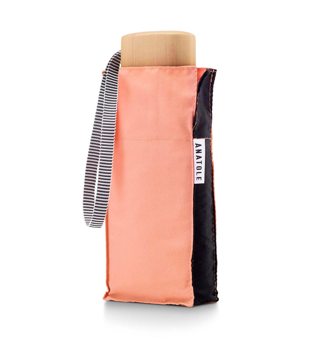 Mini parapluie anatole edith rose noir solide léger et ultra compact