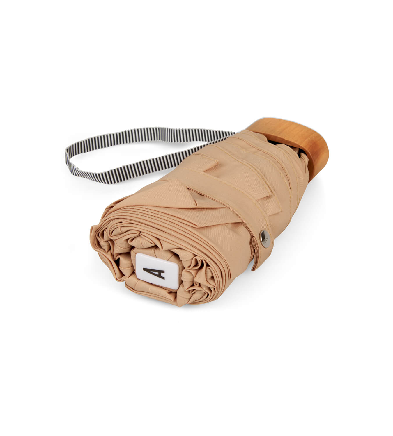 Mini parapluie anatole beige camille solide léger et ultra compact