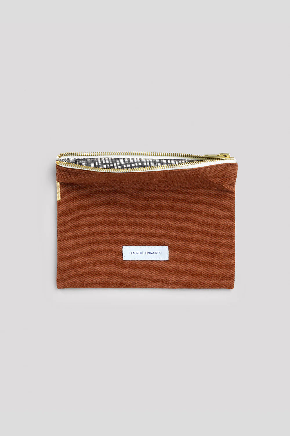 Petite Pochette en Coton Bio - Marron Caramel