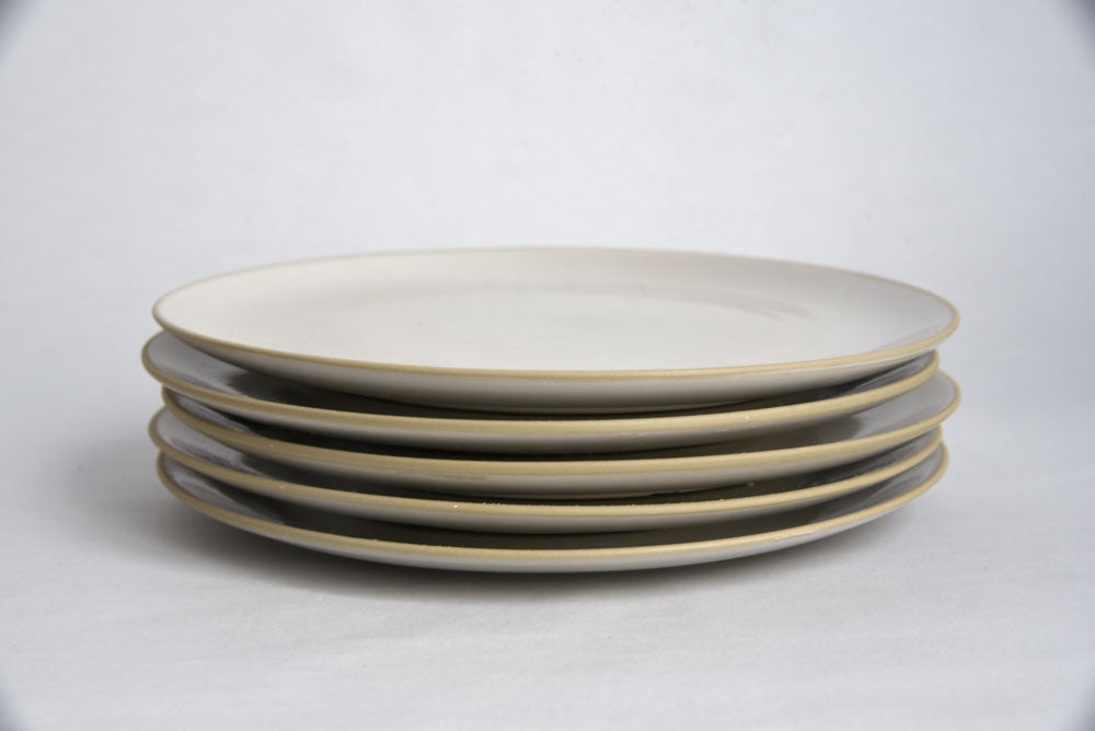 Assiette Dessert en Grès - Blanc