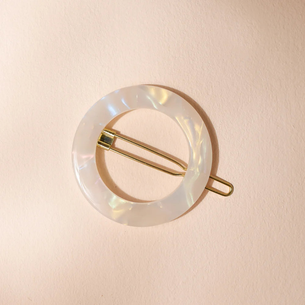 Barrette Ronde Nacre