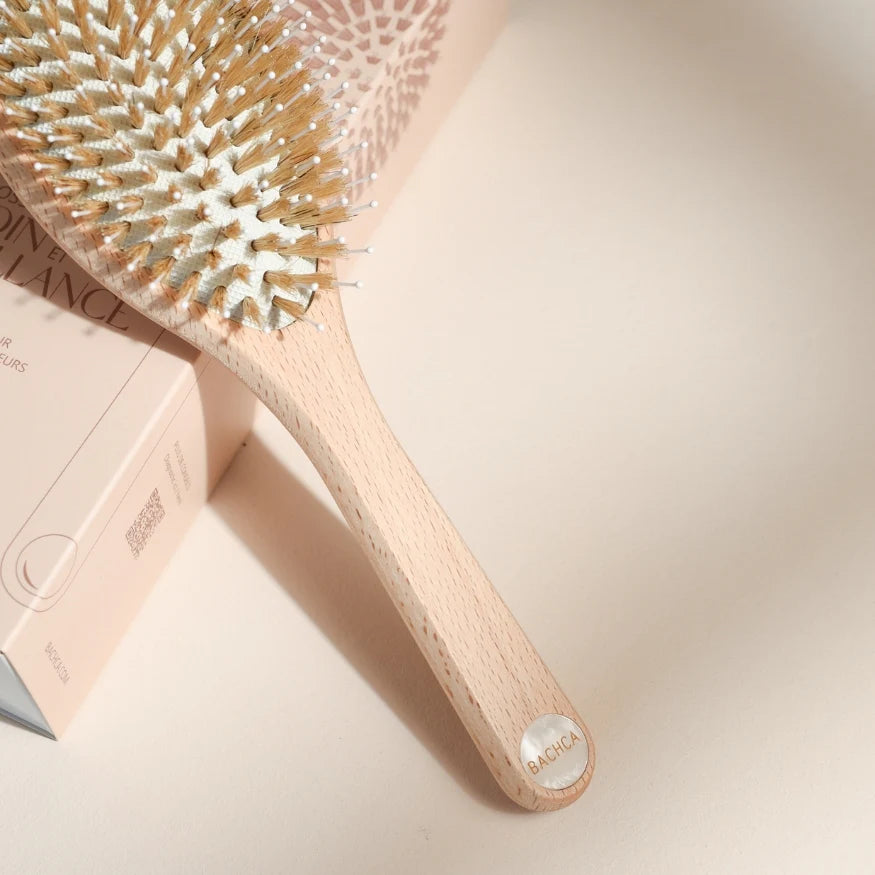 Brosse à Cheveux Soin et Brillance - Petit Format - Made in France