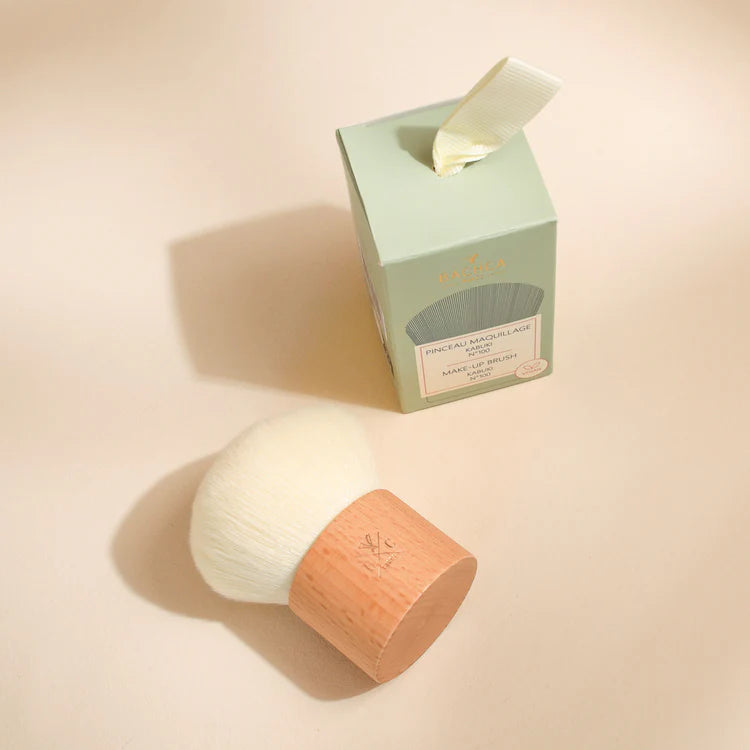 Pinceau Maquillage en Bois Naturel - Kabuki