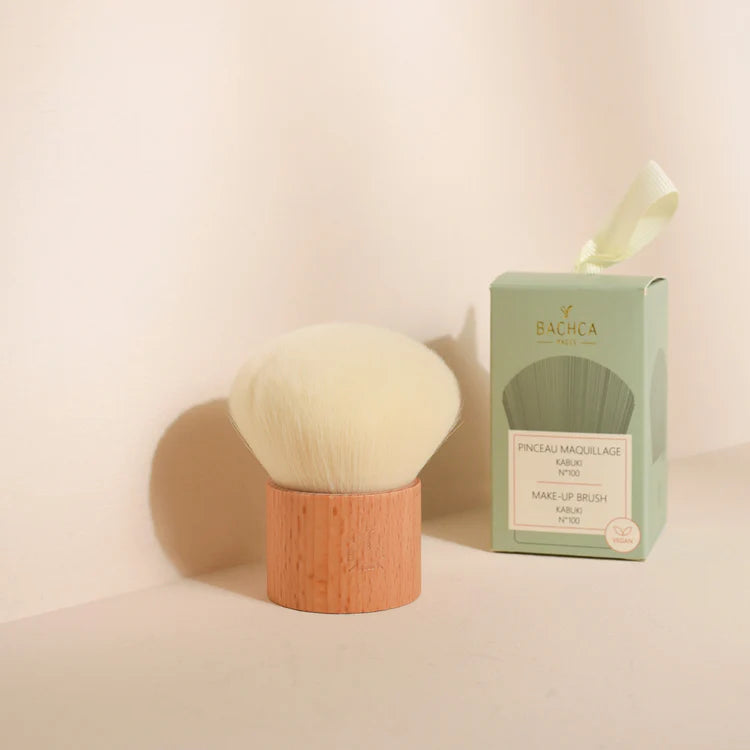 Pinceau Maquillage en Bois Naturel - Kabuki