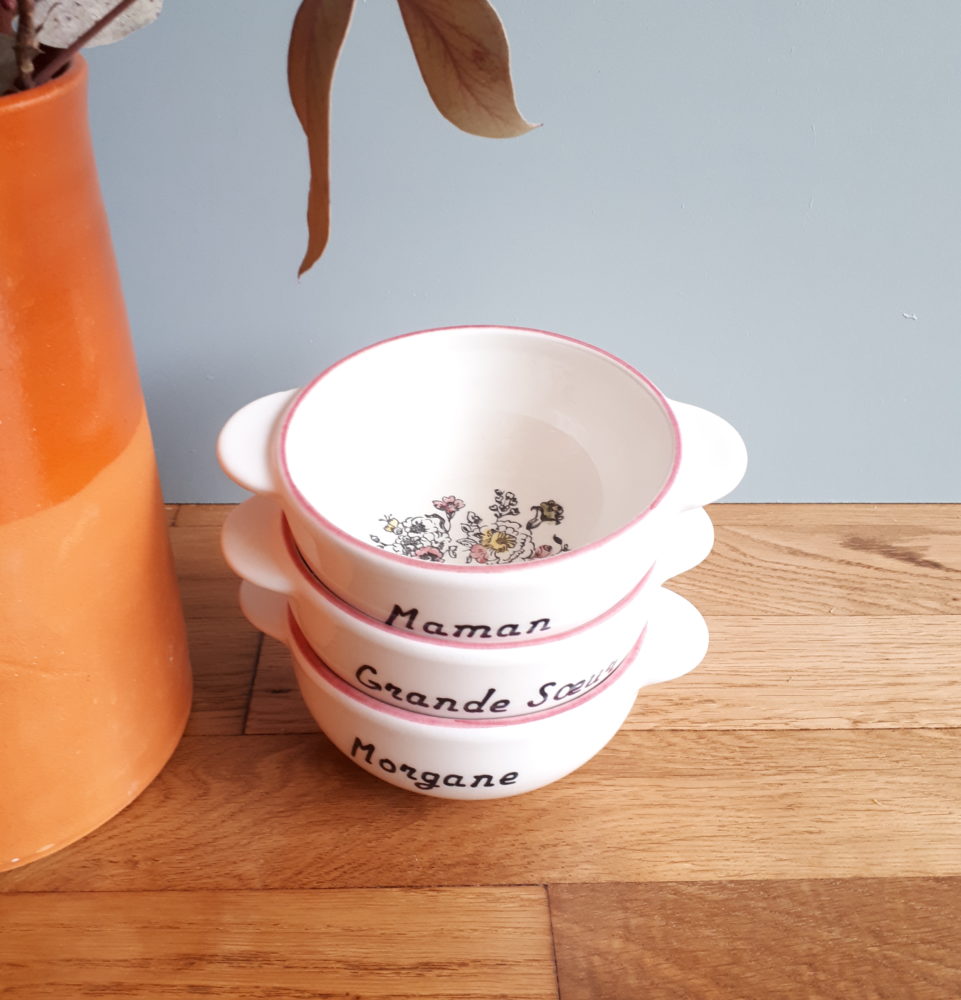 Bol à Fleurs Personnalisé