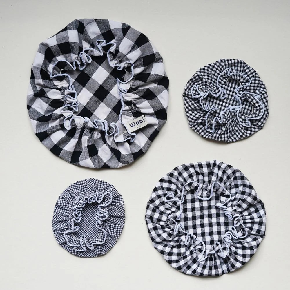 Set de 4 Charlottes Couvre-Plat - Vichy Confiture Black