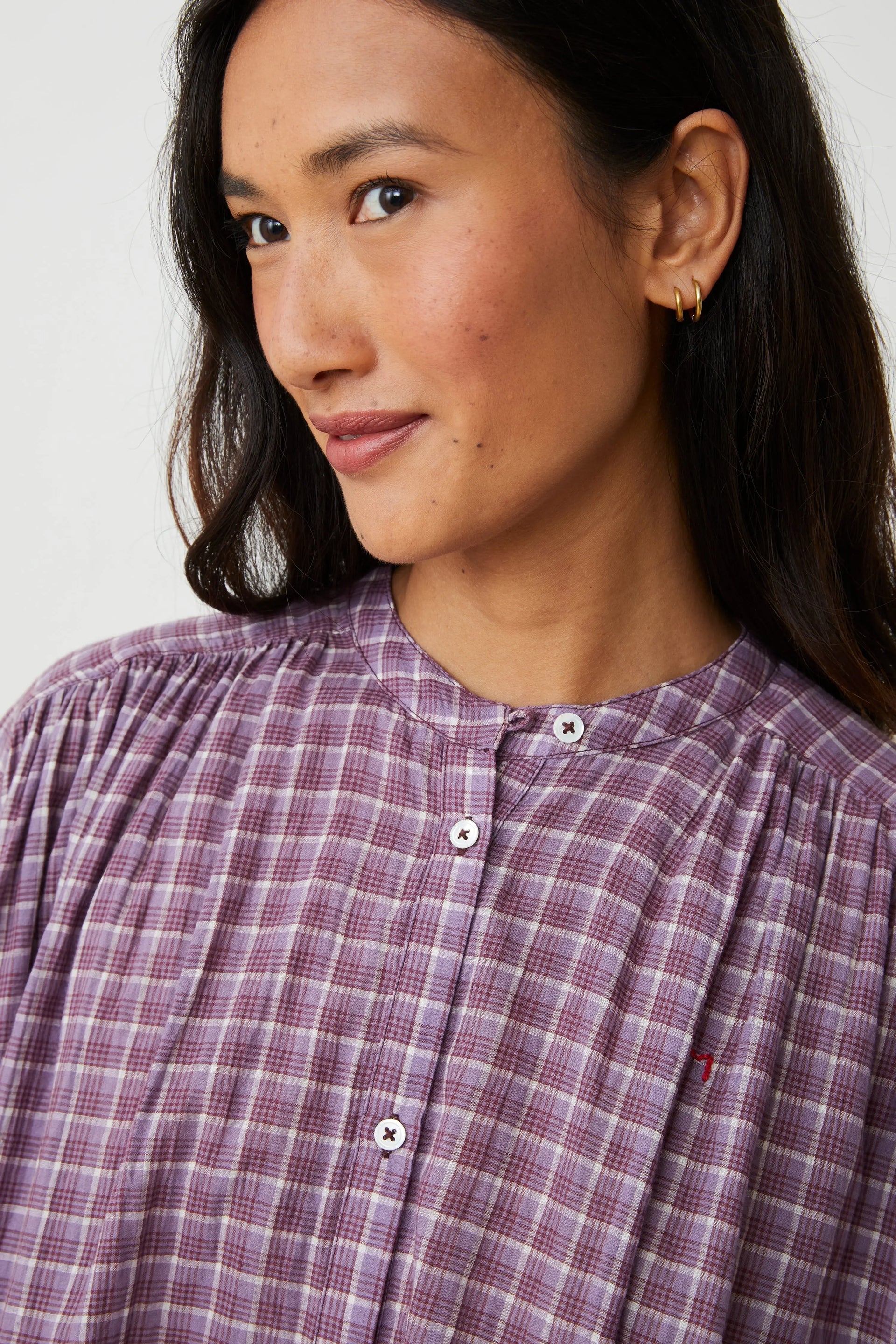 Chemise Max n°775 Messager Checks Amethyst