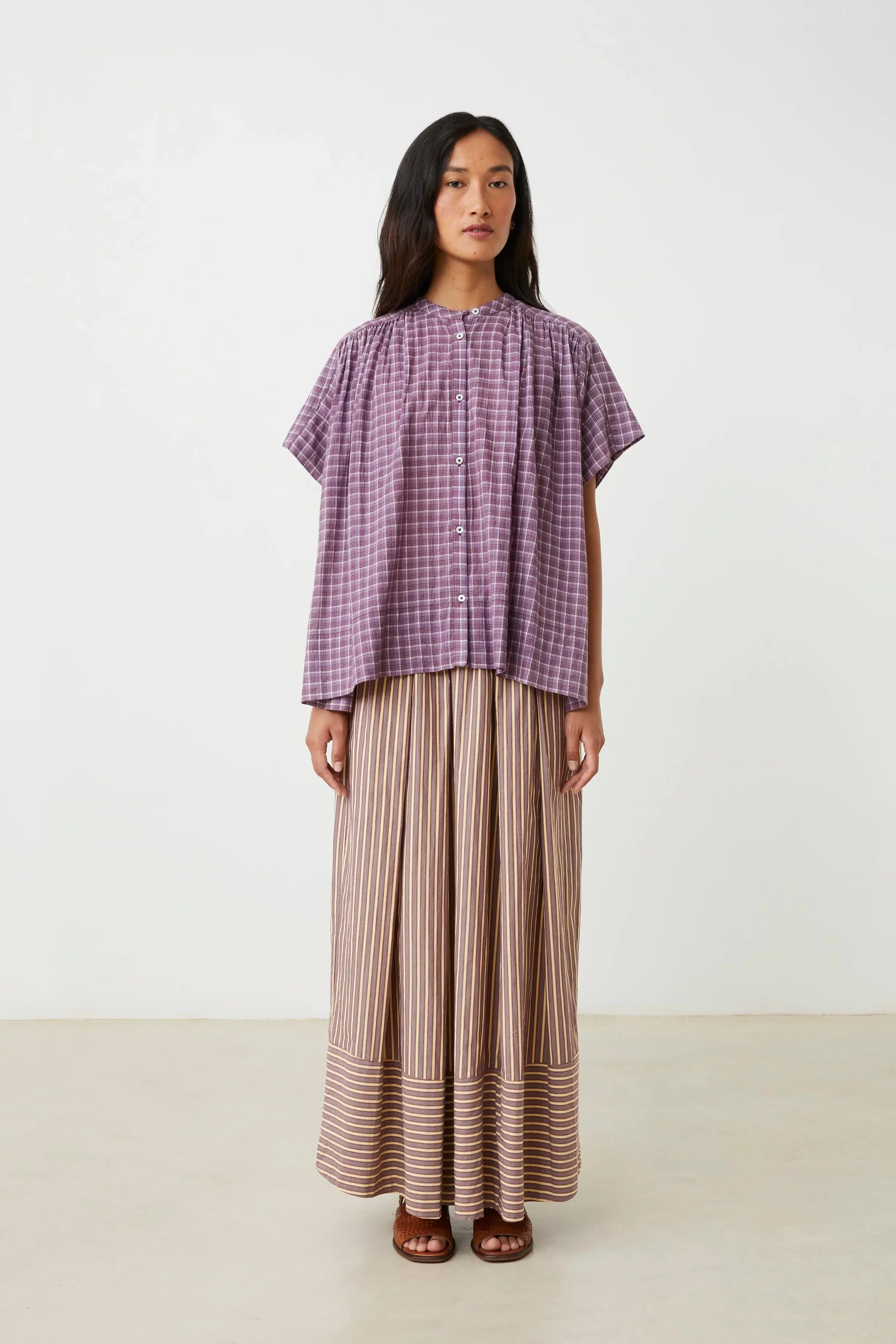 Chemise Max n°775 Messager Checks Amethyst