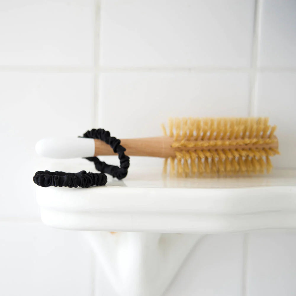 Lot de 2 Chouchous en Soie - Noir