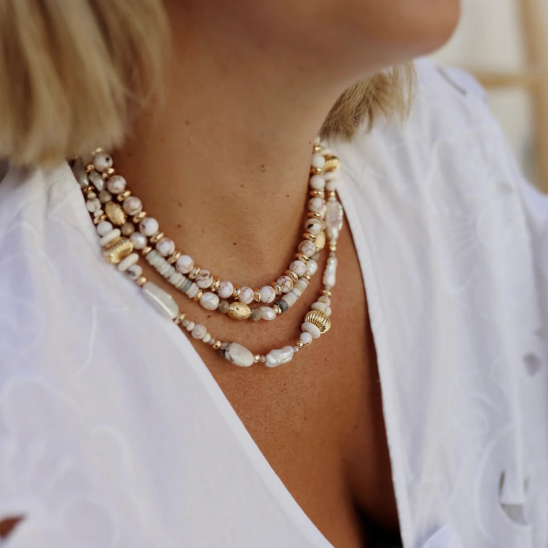 Collier Charlie Blanc