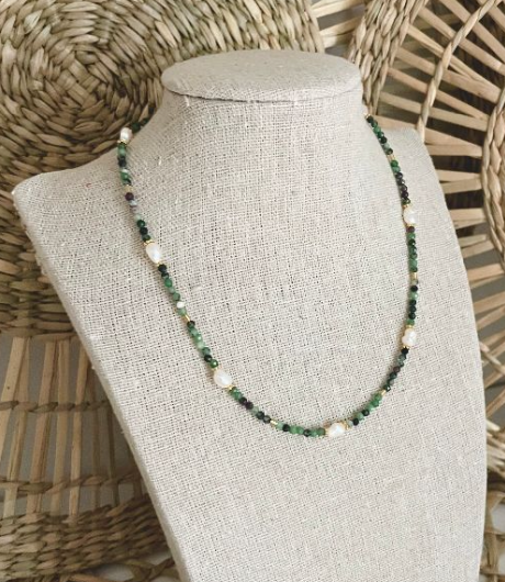 Collier Félicie Rubis Zoisite