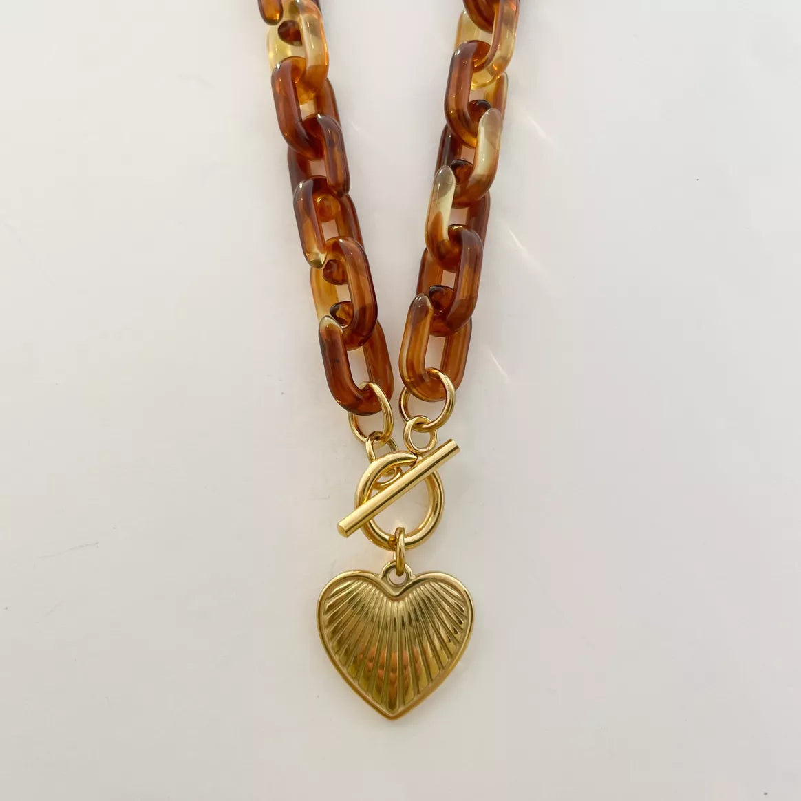 Collier Clémentine Gros Maillons Acrylique