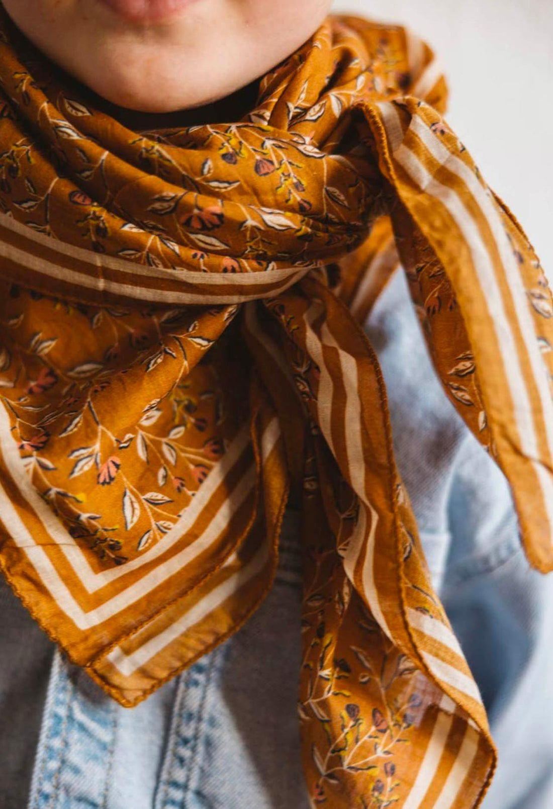 Foulard en Coton Bohème Noisette