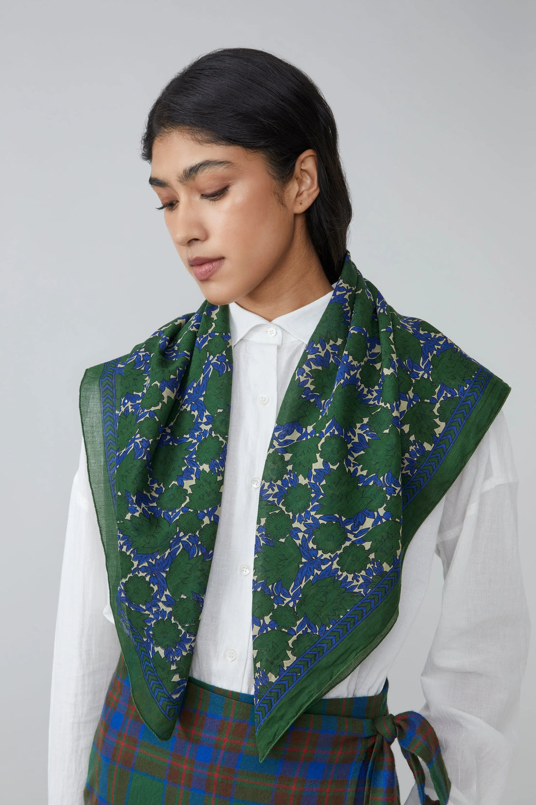 Foulard en Coton - Amber N°680 British Green