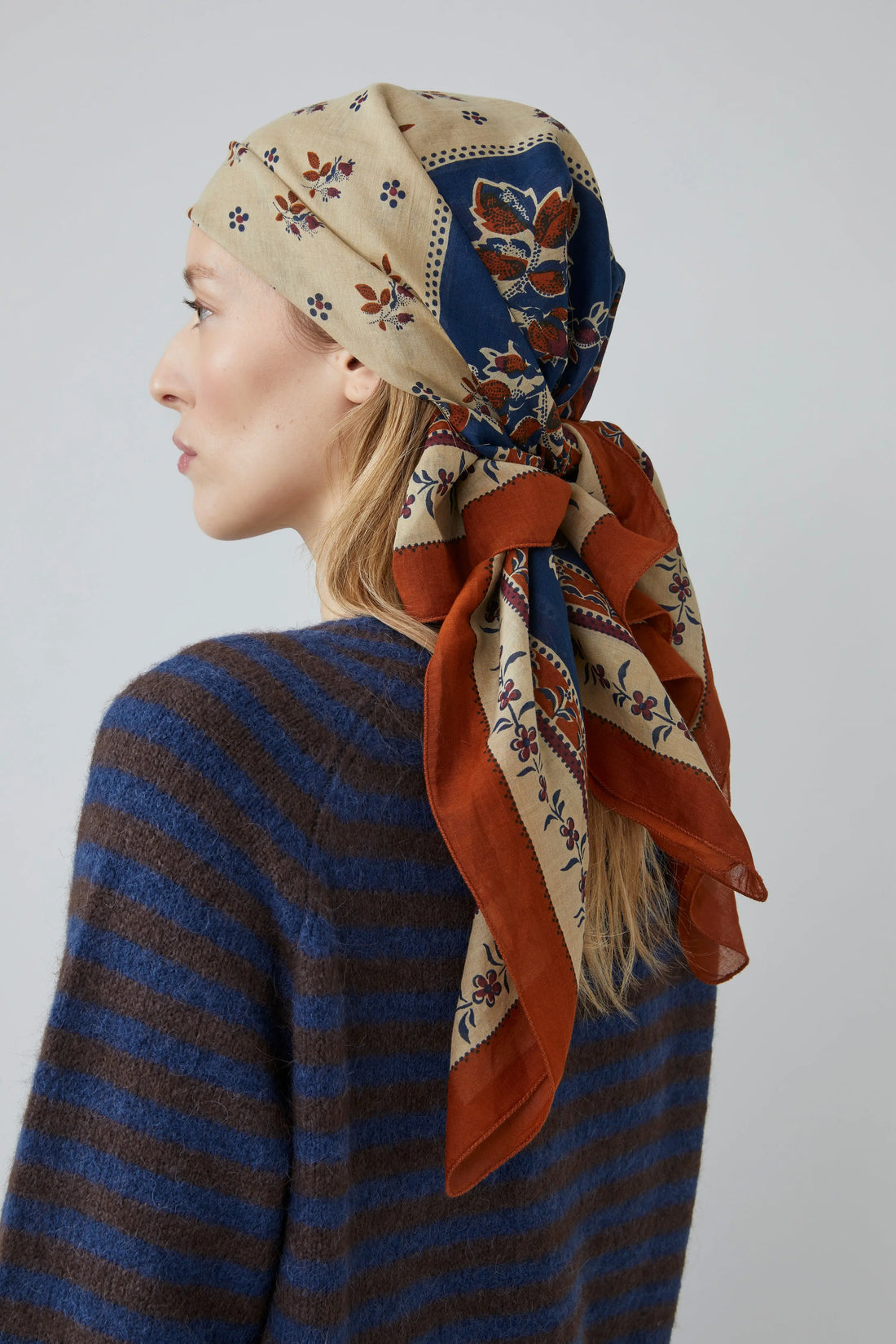 Foulard en Coton Roseraie N°796 Toffee