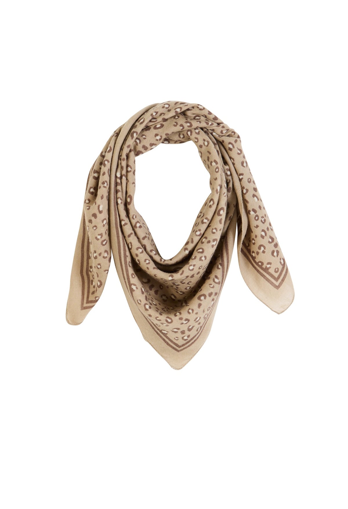 Foulard en Laine Léopard Beige