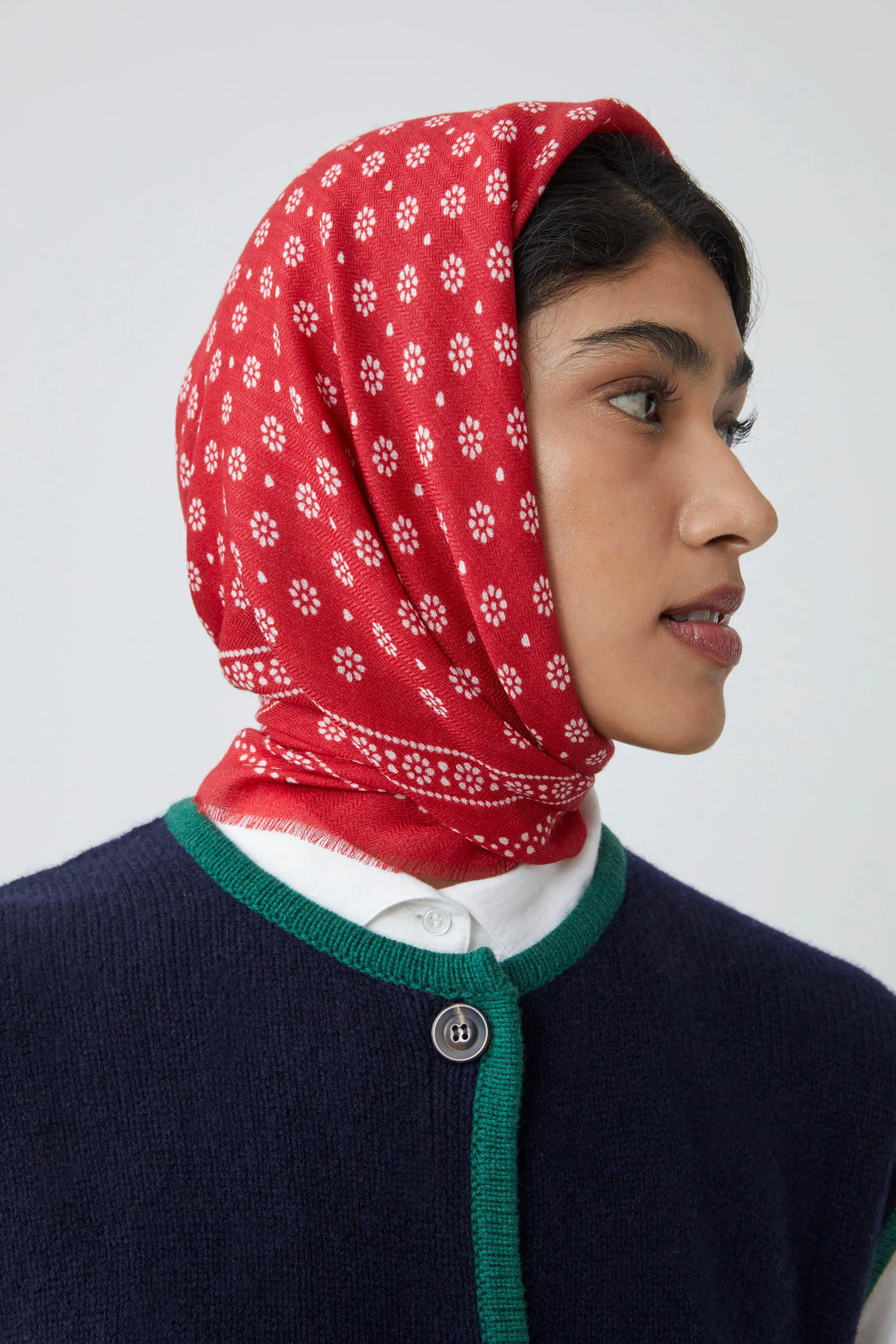 Foulard en Laine Olaf N°676 Carmin