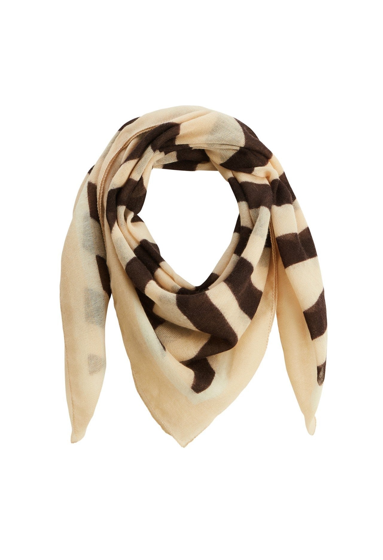 Foulard en Laine Zebra Beige