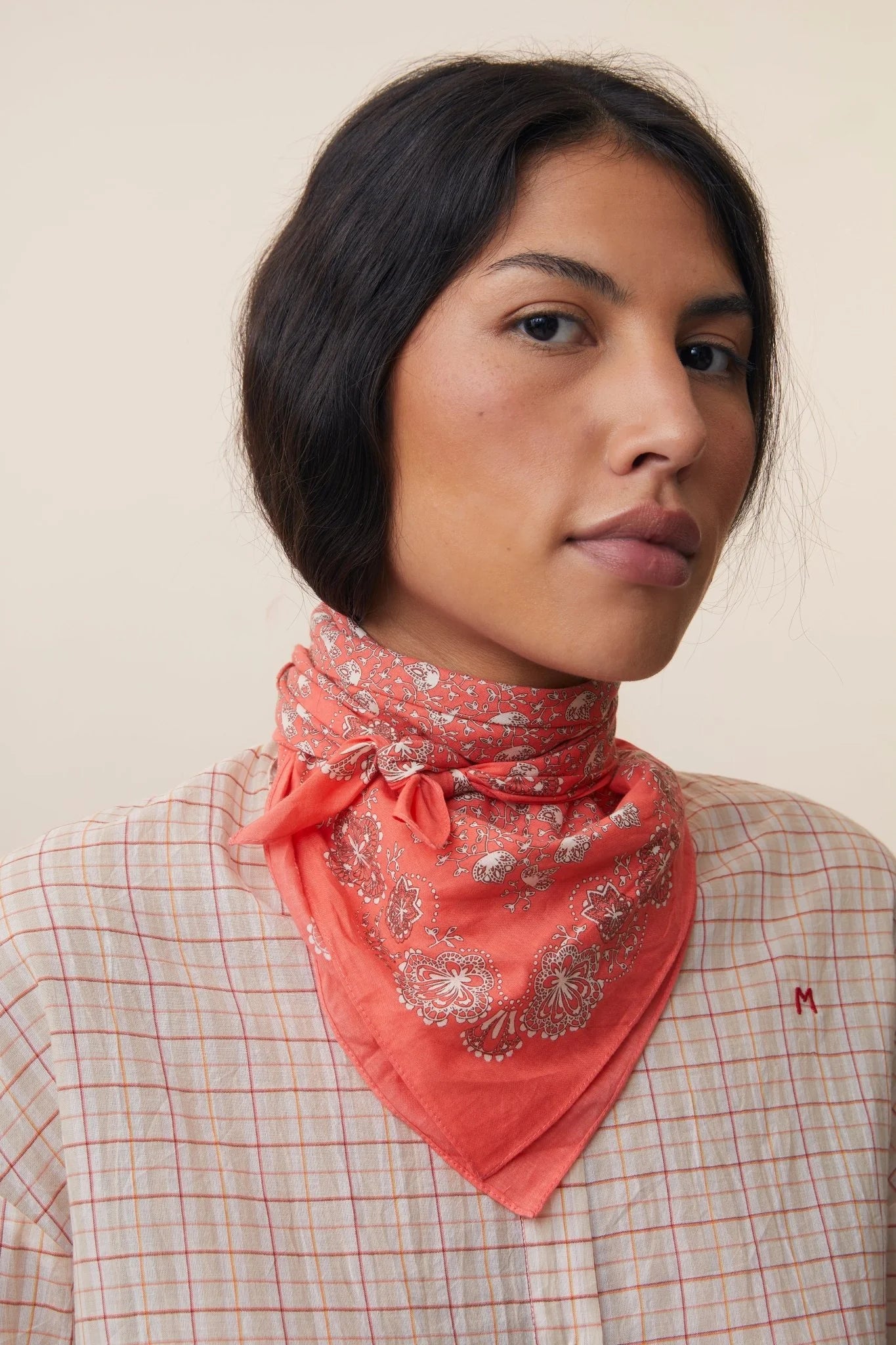 Foulard en Coton N°675 Pop Pink