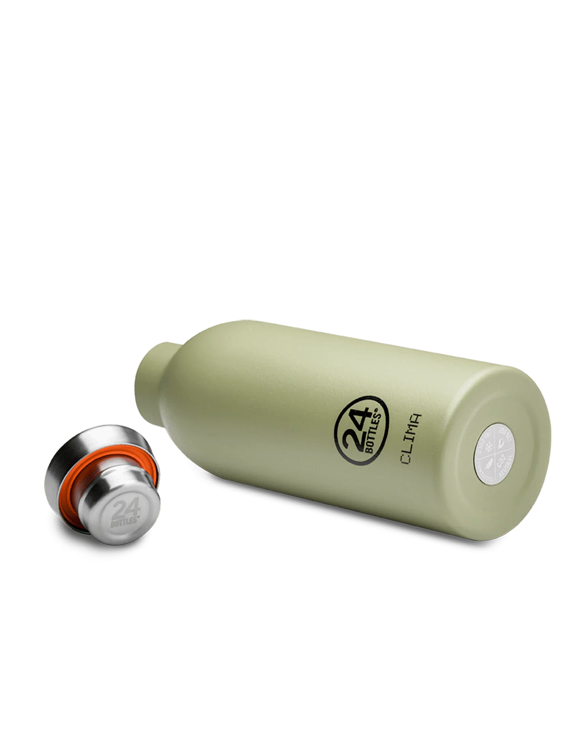 Gourde isotherme Safari Stone Sage de la marque italienne 24 Bottles en acier inoxydable