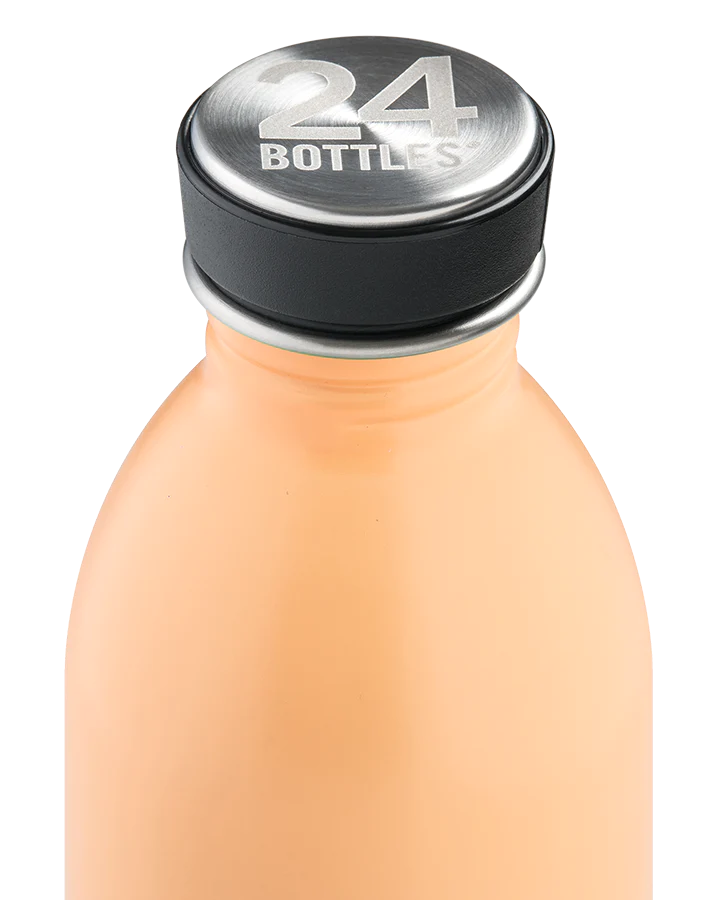 Gourde peach orange de la marque italienne 24 Bottles en acier inoxydable - 500 ml