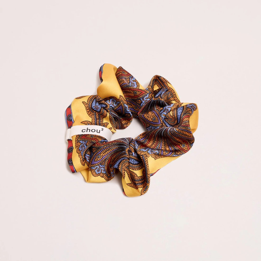 Grand Chouchou Satin Jaune Provençal