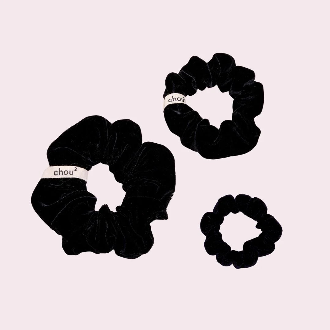 Grand Chouchou Velours Noir