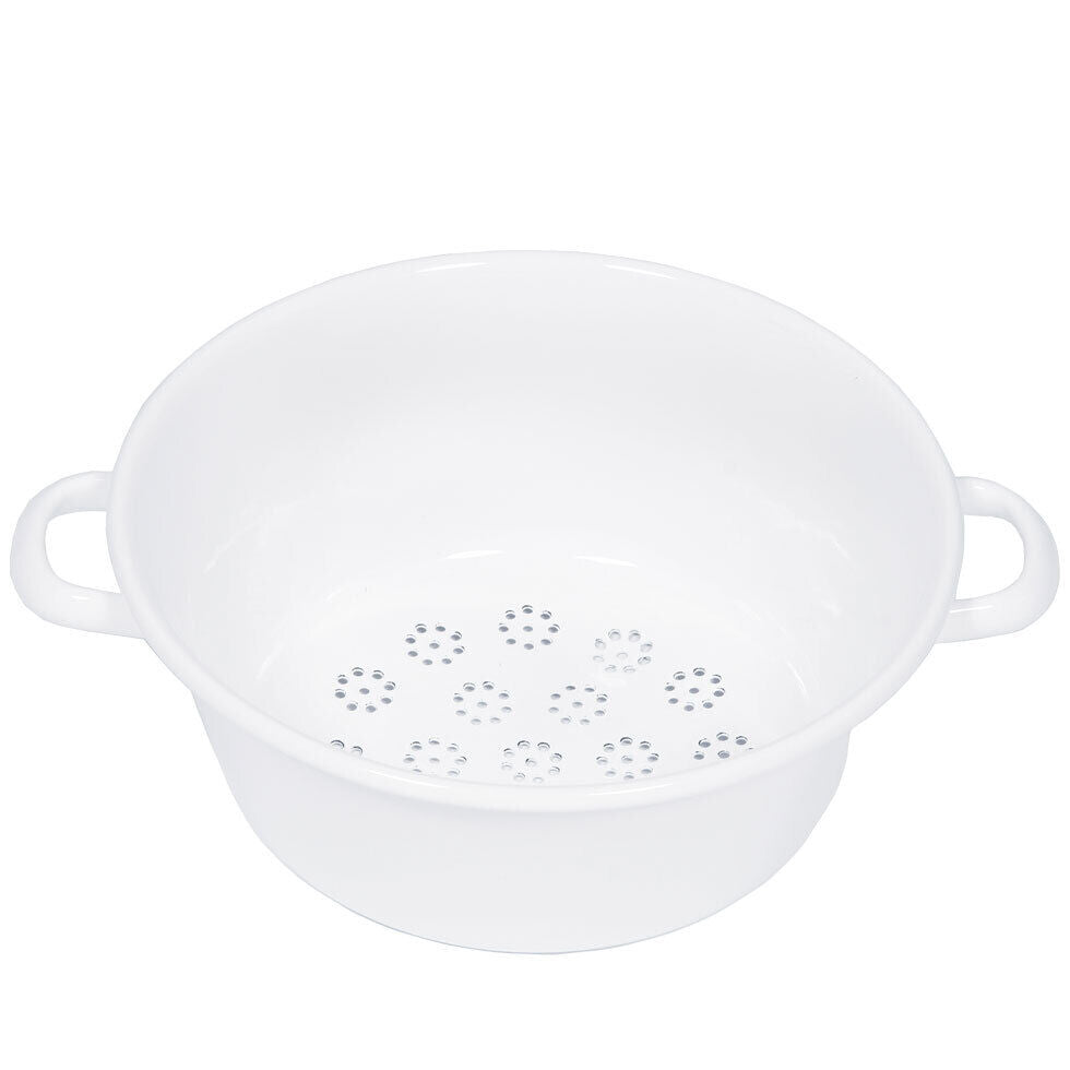 Grande Passoire en Email Blanche