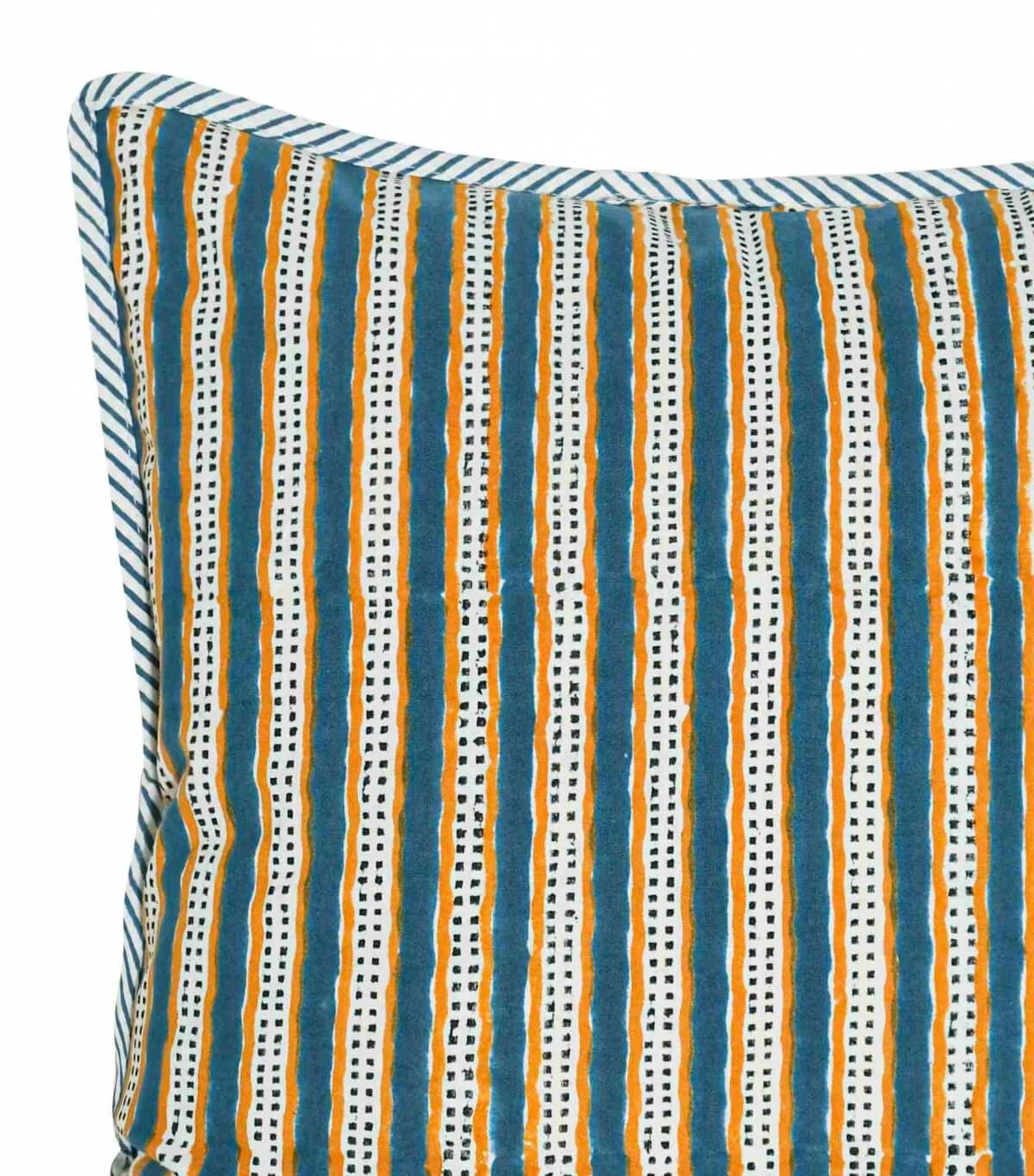 Housse Coussin Stipe Vert Pin 40 x 40
