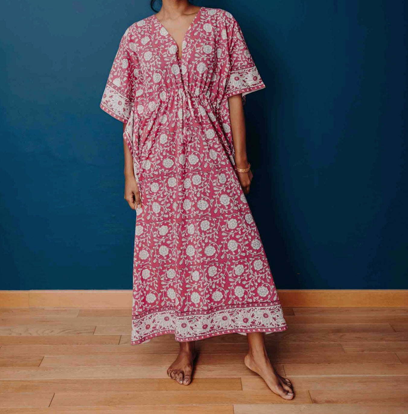 Kaftan Long Banna Framboise