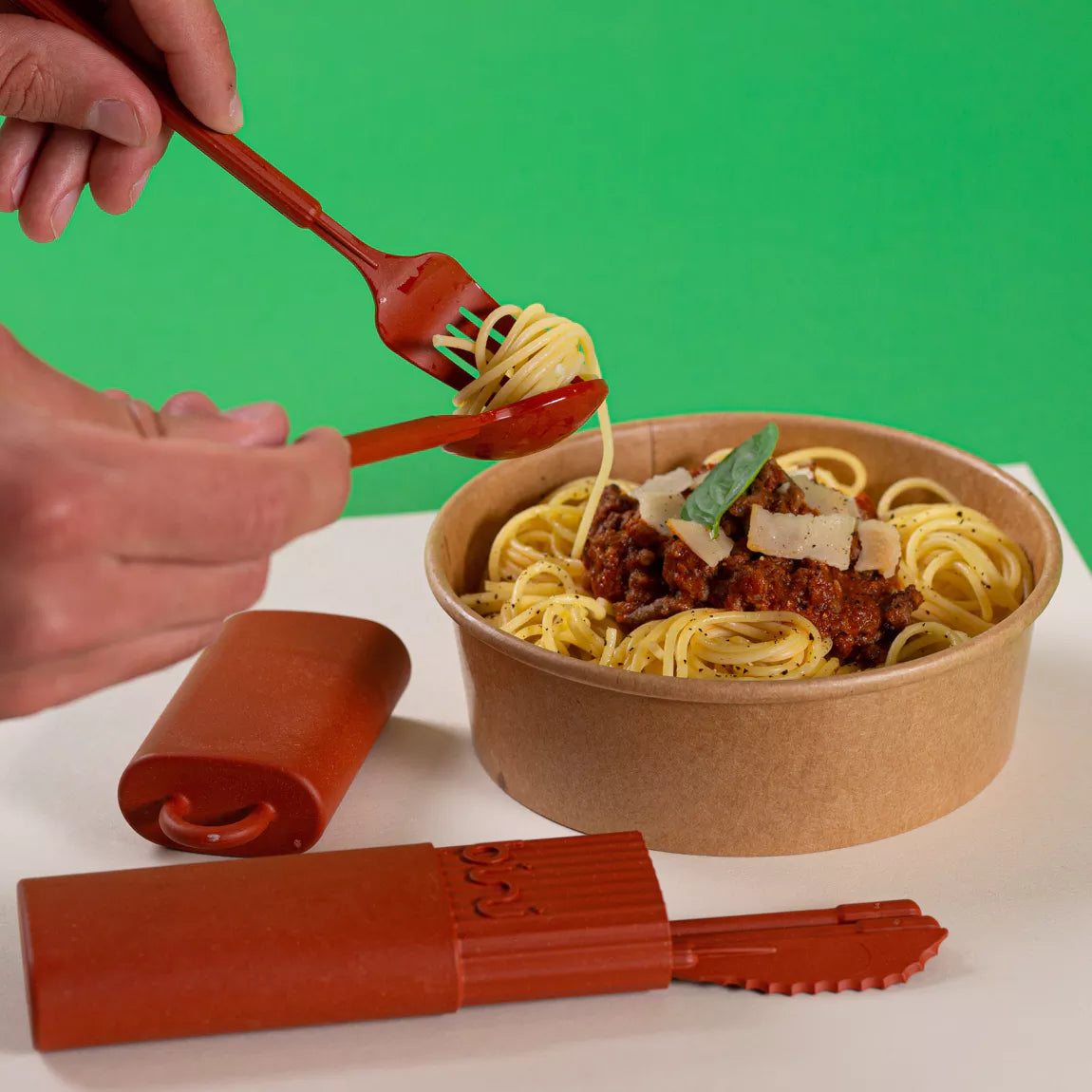 Kit de Couverts Réutilisables - Terracotta