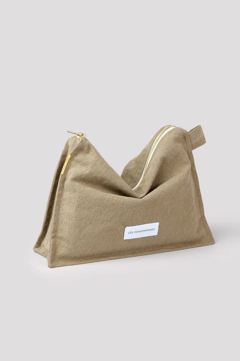 Trousse de Toilette en Coton Bio - Vert Tilleul