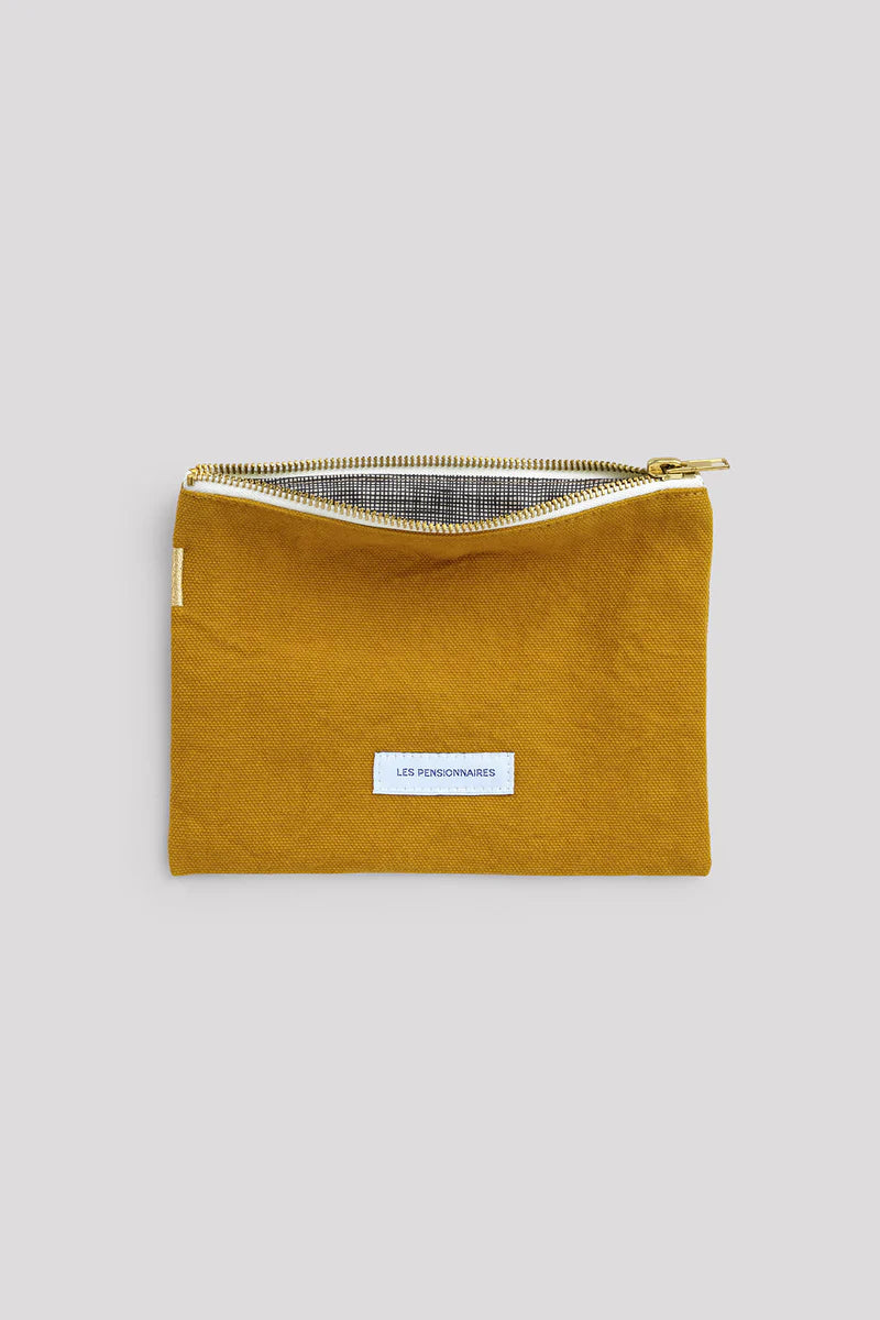 Petite Pochette en Coton Bio - Jaune Safran