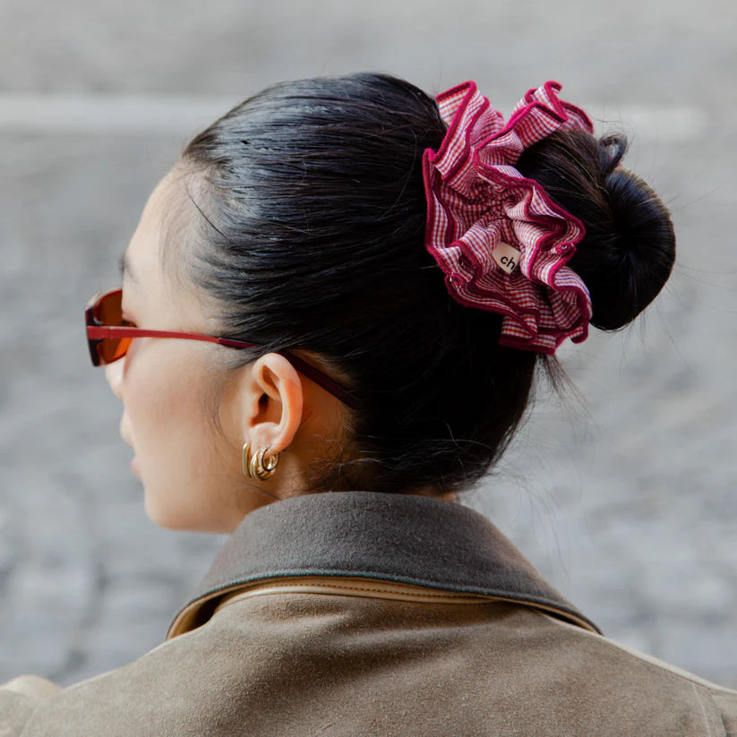 Maxi Chouchou Vichy Bordeaux