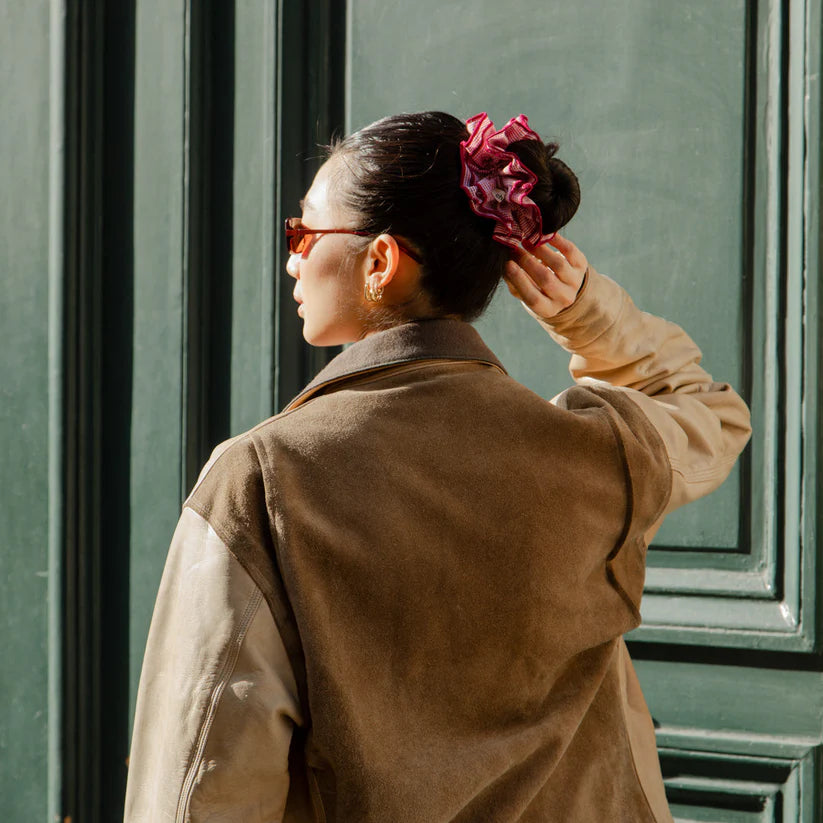 Maxi Chouchou Vichy Bordeaux