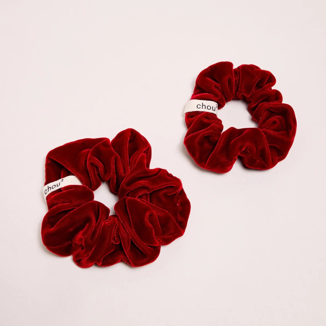 Mini Chouchou Velours Bordeaux