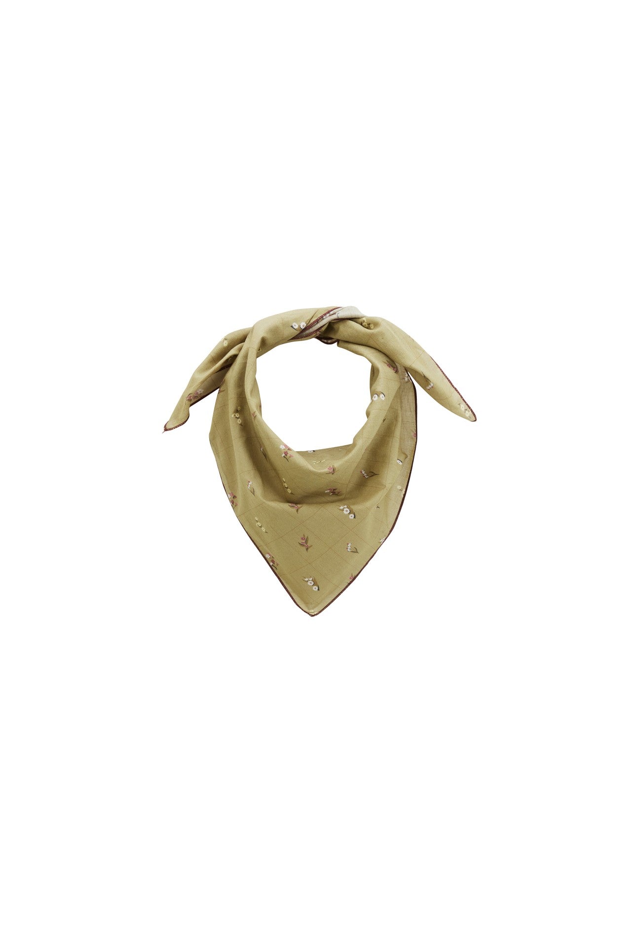 Petit Foulard Herbier Olive