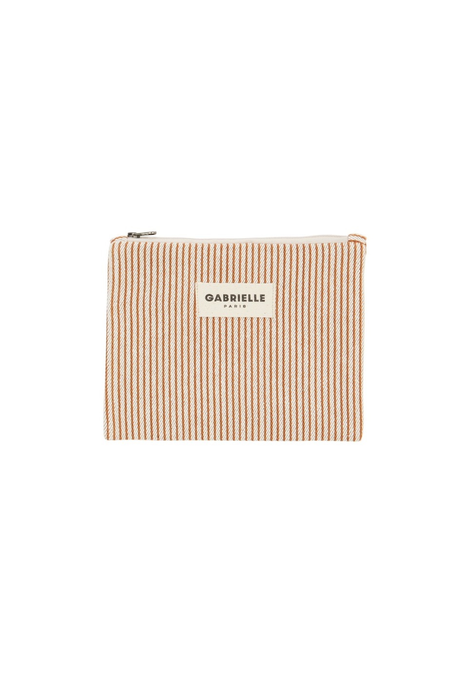 Petite Pochette Rayures Argile