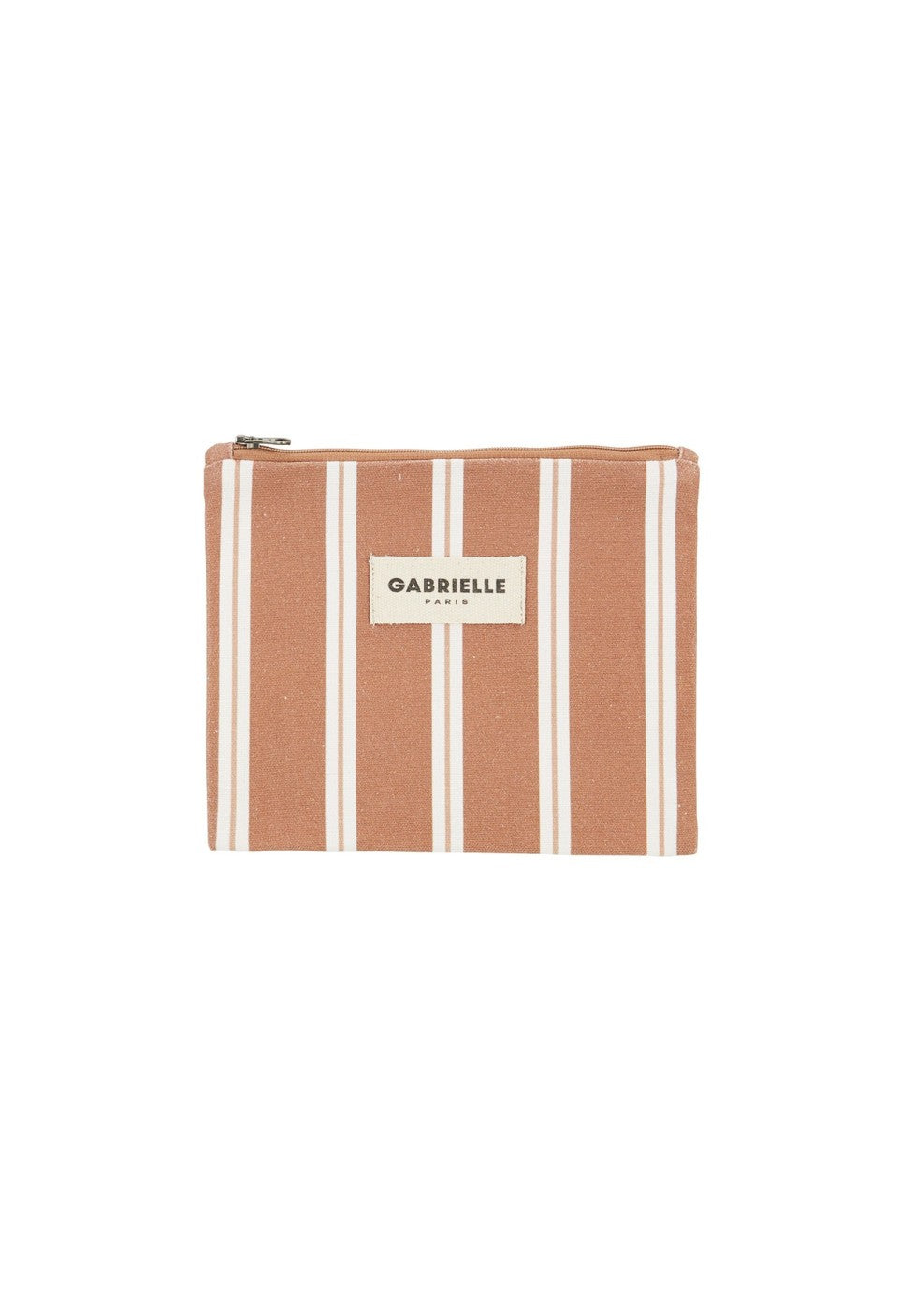 Petite Pochette Rayures Noisette