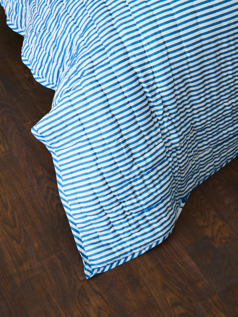 Plaid Blue Sofa Sarong 110 x 200